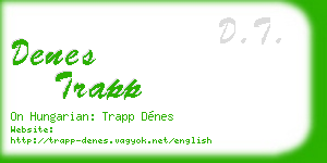 denes trapp business card